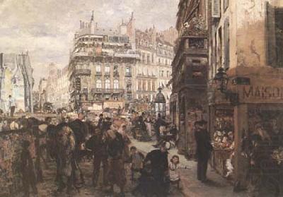 Adolph von Menzel A Paris Day (mk09) china oil painting image